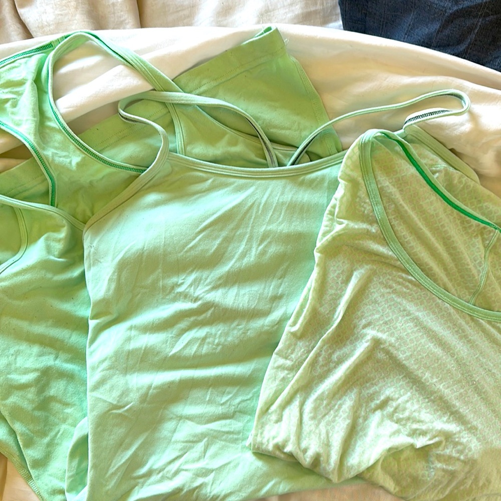 Lulu Lemon Mint Tops - lot of 3!